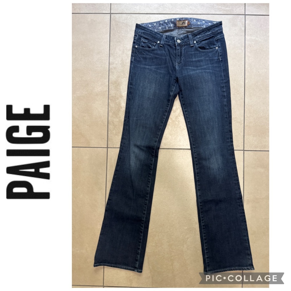 🦋PAIGE Benedict Canyon Dark Blue Boot Cut Jeans🦋